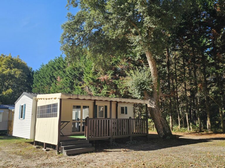 Mobil-home 2 chambres et sa terrasse couverte