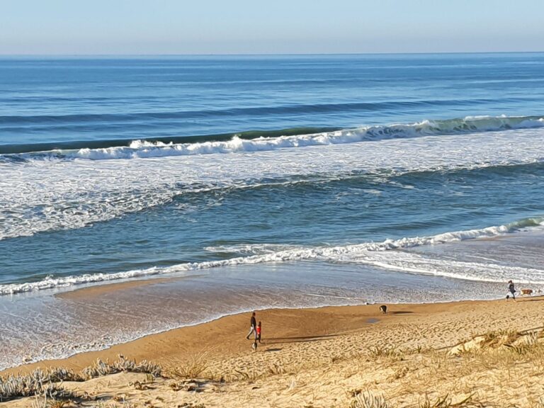 La grande plage sauvage de Vielle-Saint-Girons, ses vagues et son sable fin